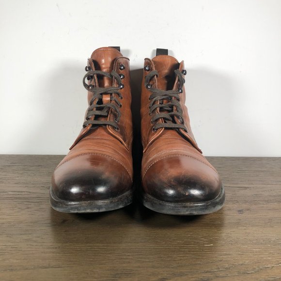To Boot New York Mens Brown Leather Richmond Lace Up Boots Dress Shoes Size 9.5 - Picture 2 of 10